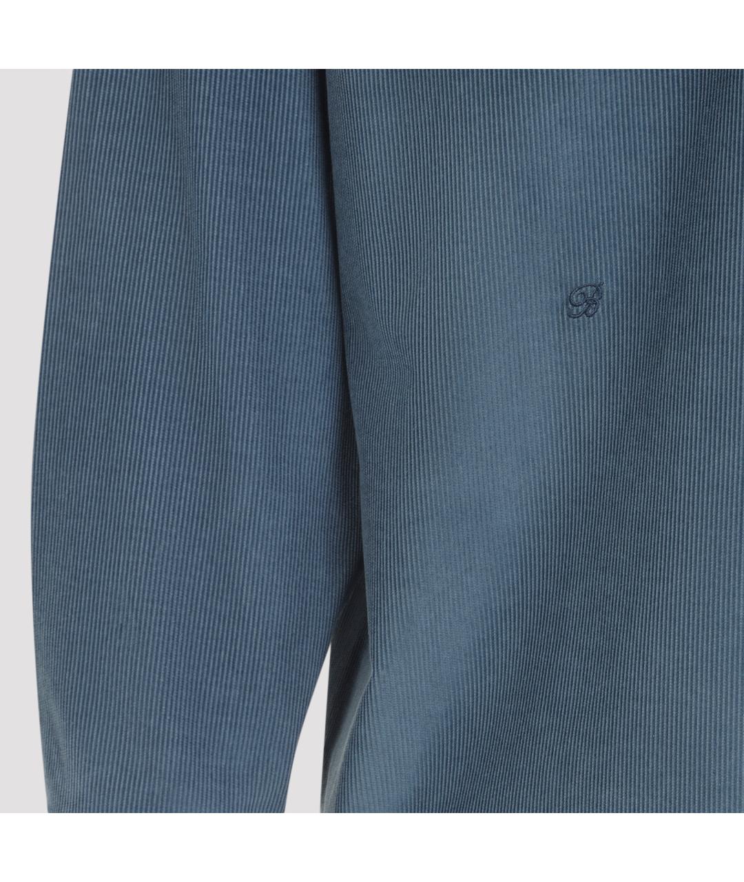 BERLUTI Синяя хлопковая кэжуал рубашка, фото 6