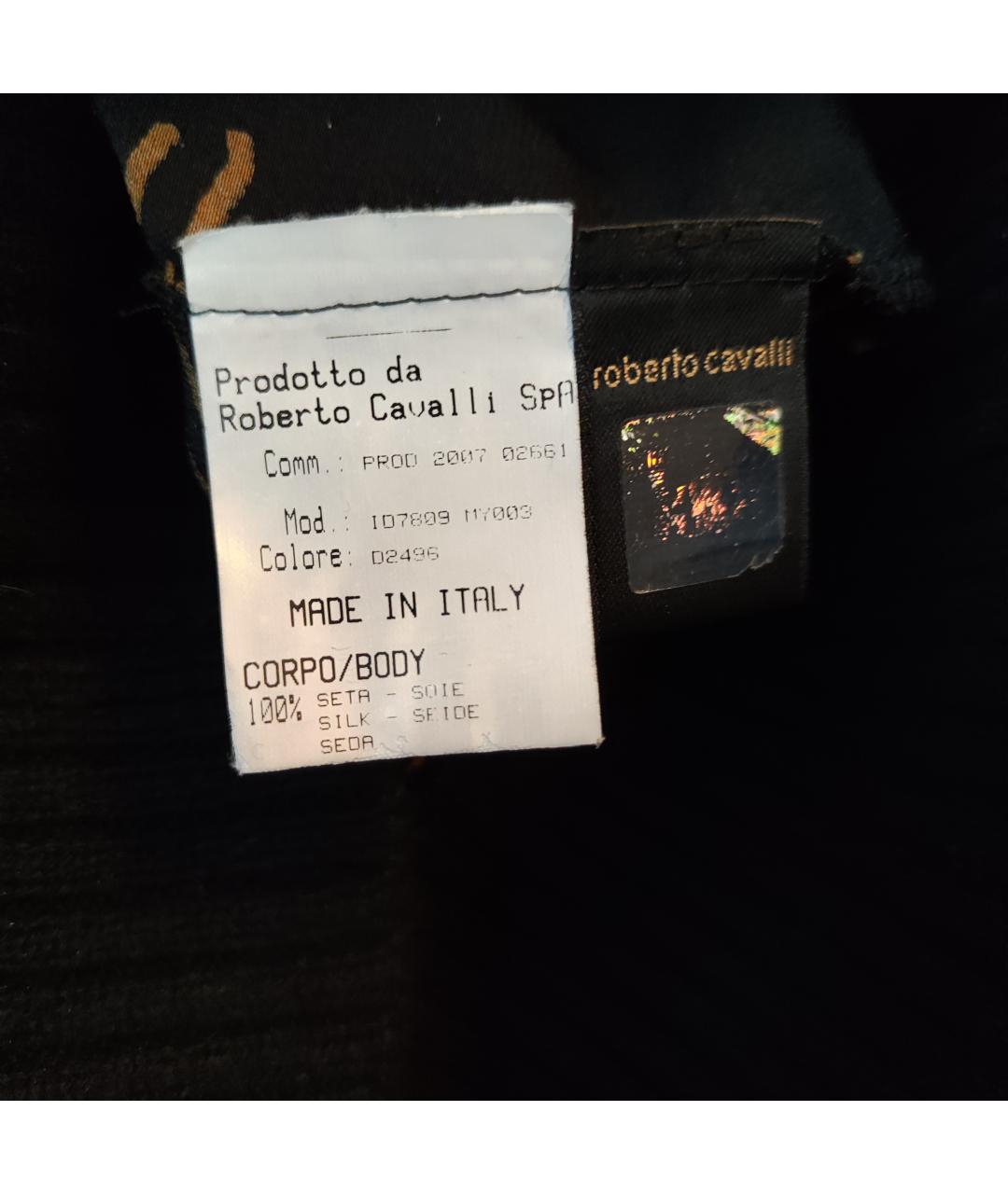 ROBERTO CAVALLI Черная шелковая блузы, фото 5