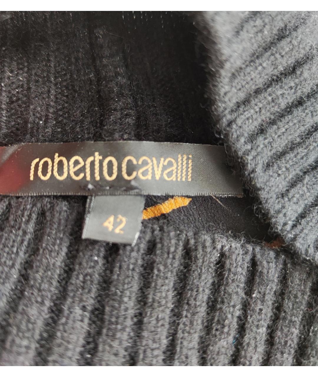 ROBERTO CAVALLI Черная шелковая блузы, фото 2