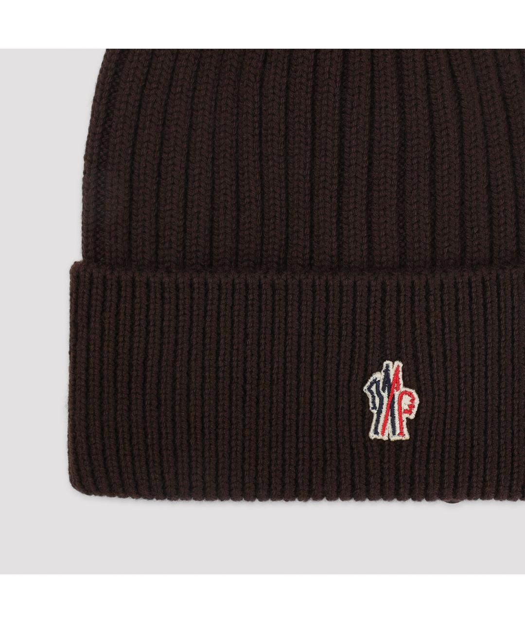 MONCLER GRENOBLE Коричневая шерстяная кепка/бейсболка, фото 5