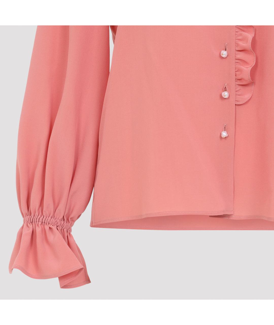 CHLOE Розовая шелковая блузы, фото 5