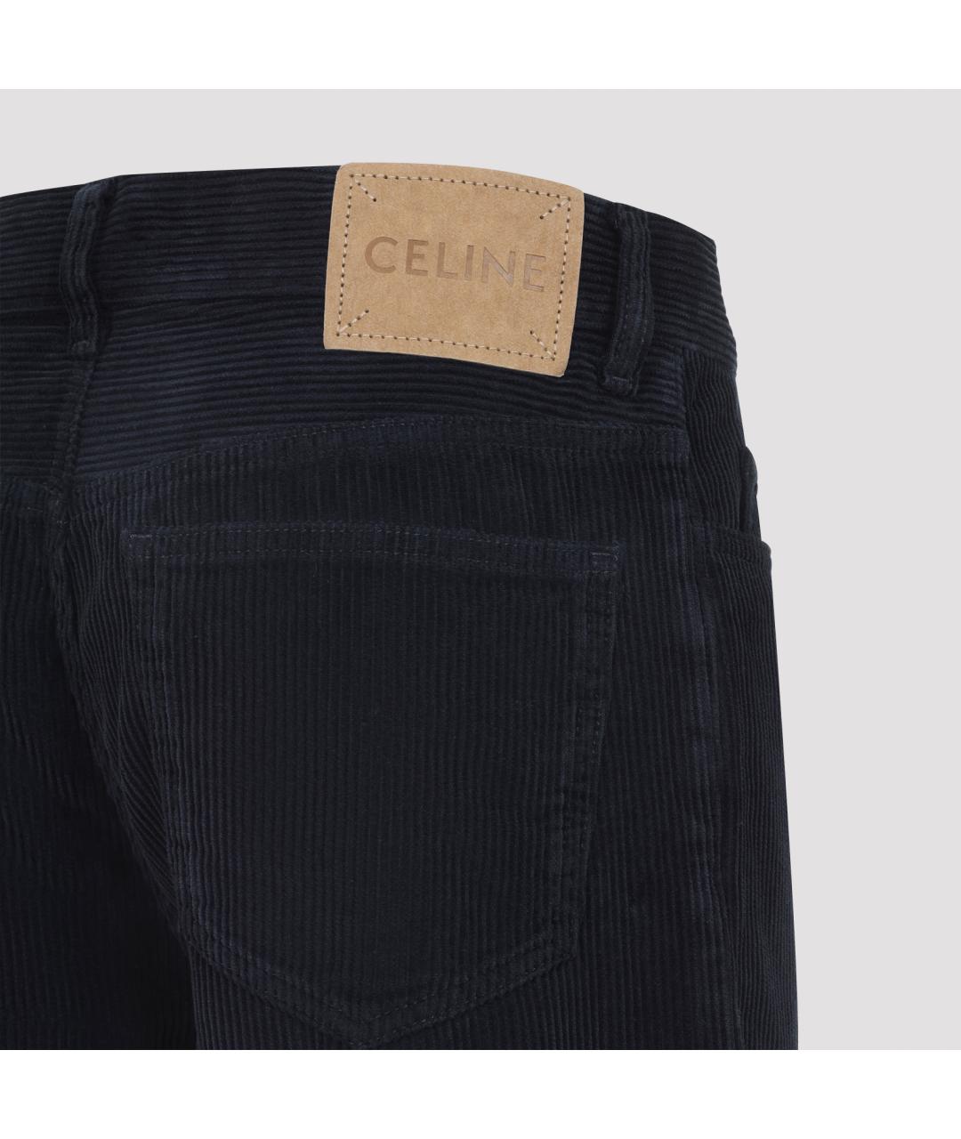 CELINE Черные хлопковые прямые джинсы, фото 5