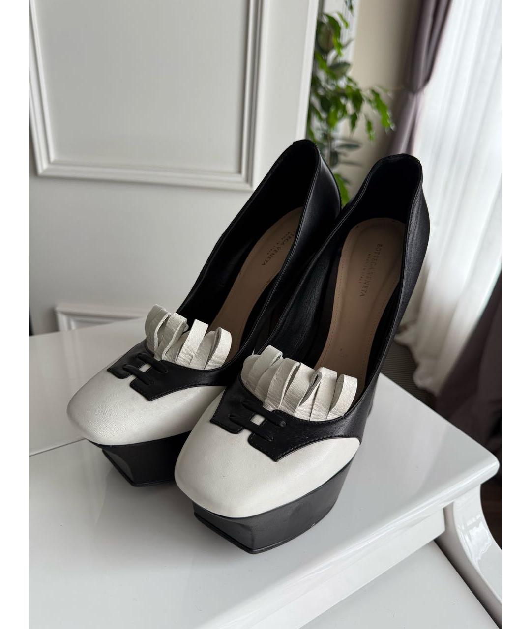 BOTTEGA VENETA Черные кожаные туфли, фото 3