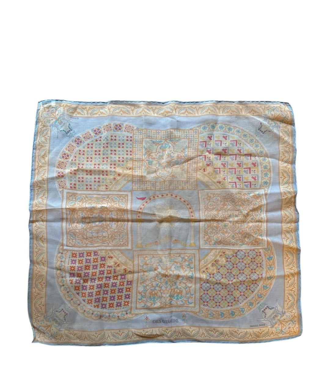 HERMES Голубой платок, фото 1