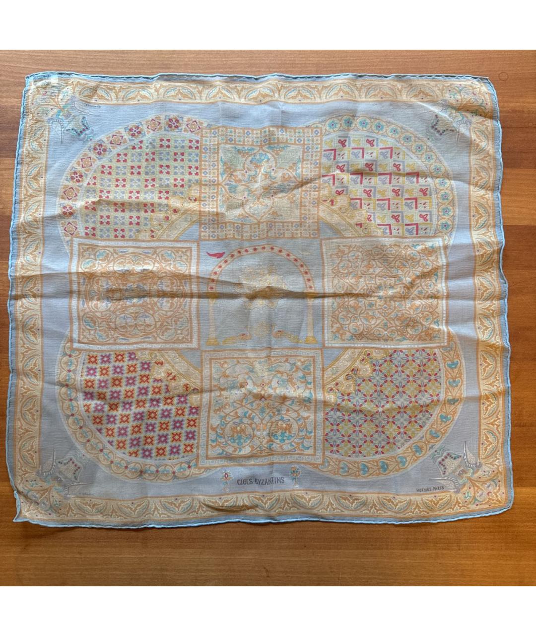 HERMES Голубой платок, фото 9