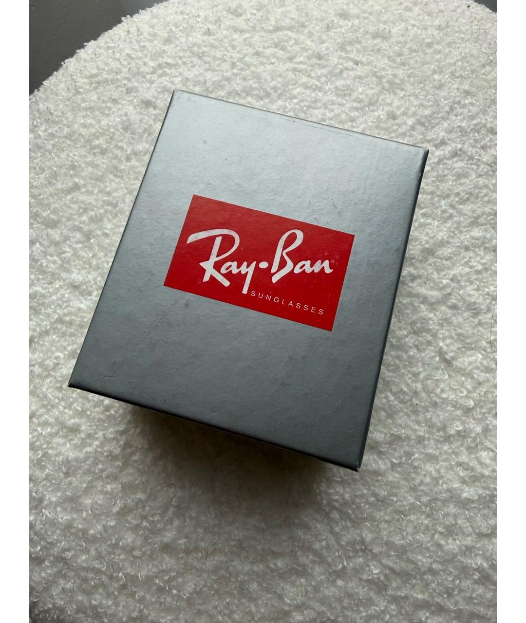 RAY BAN Черные пластиковые солнцезащитные очки, фото 8
