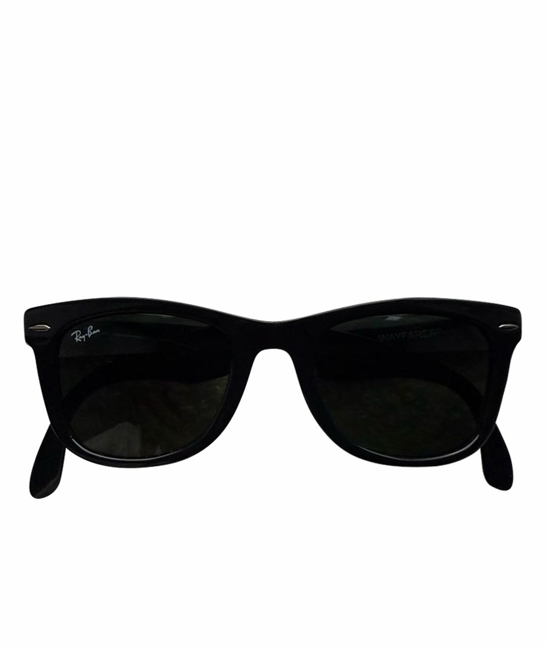 RAY BAN Черные пластиковые солнцезащитные очки, фото 1