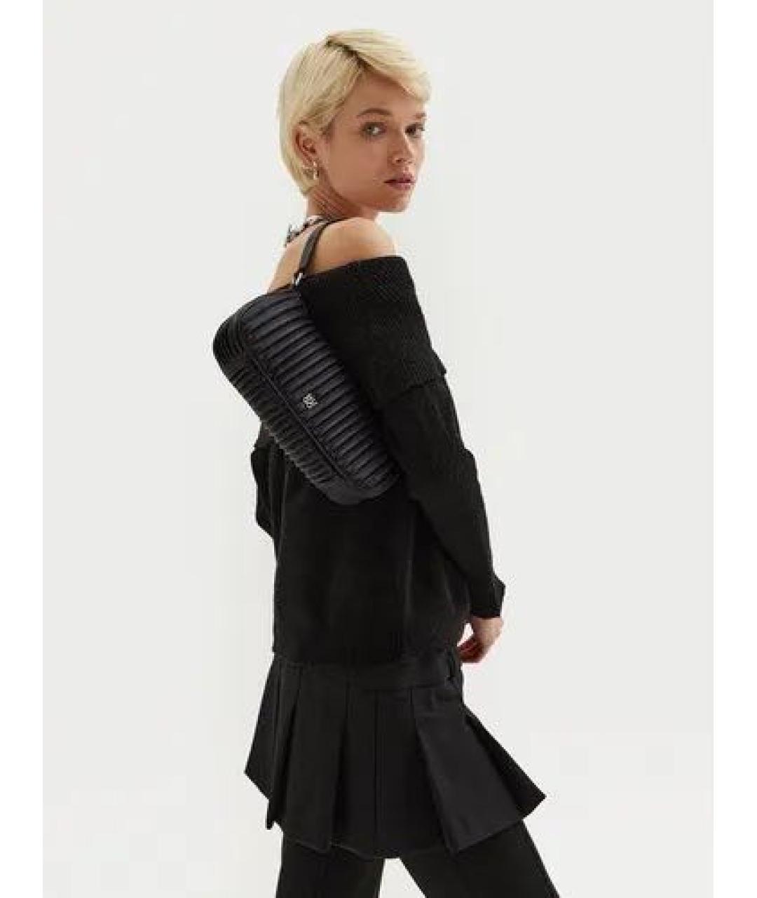 HUGO Черная сумка с короткими ручками из искусственной кожи, фото 5