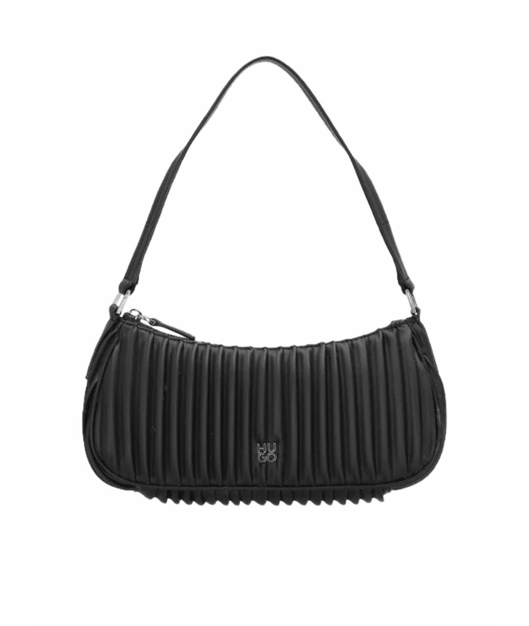 HUGO Черная сумка с короткими ручками из искусственной кожи, фото 1