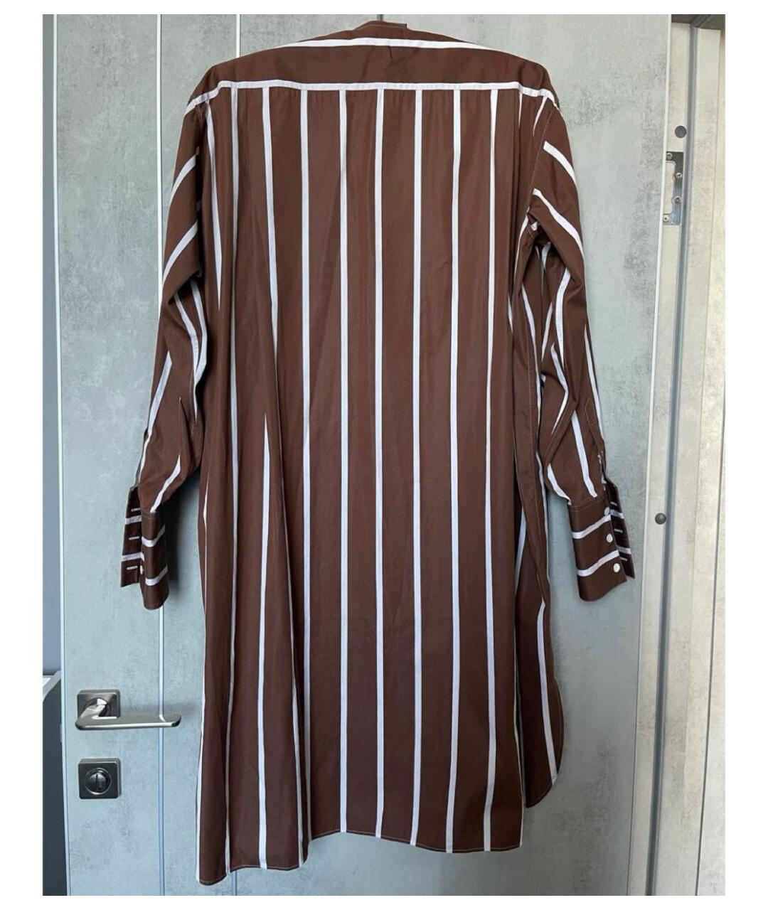 CELINE Коричневое хлопковое повседневное платье, фото 2