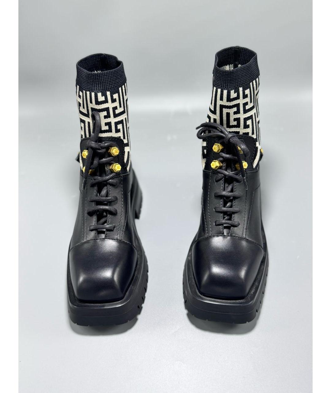 BALMAIN Черные кожаные ботинки, фото 3
