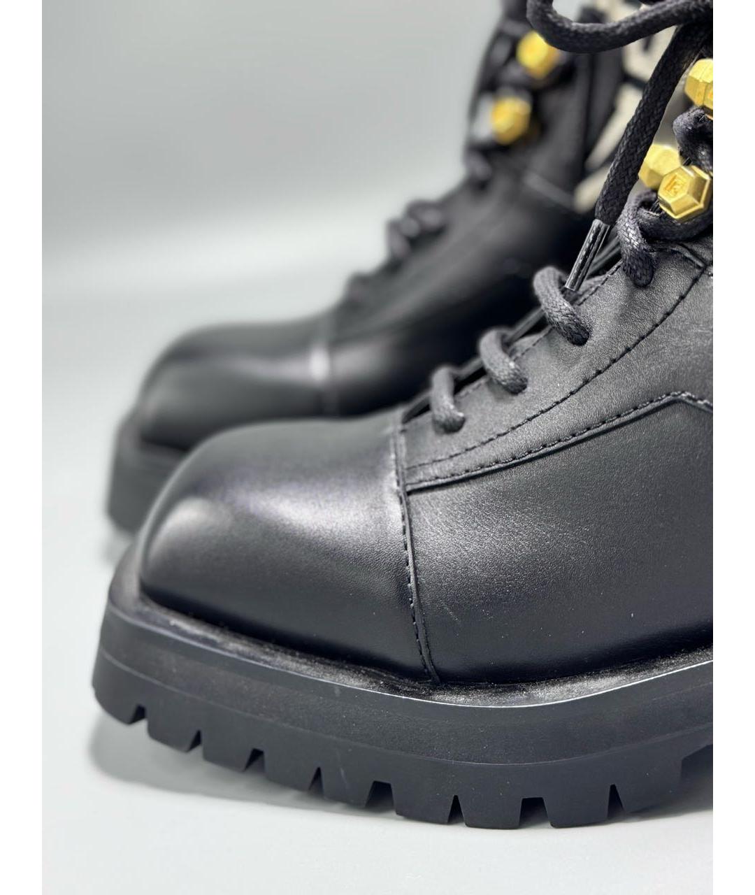 BALMAIN Черные кожаные ботинки, фото 6