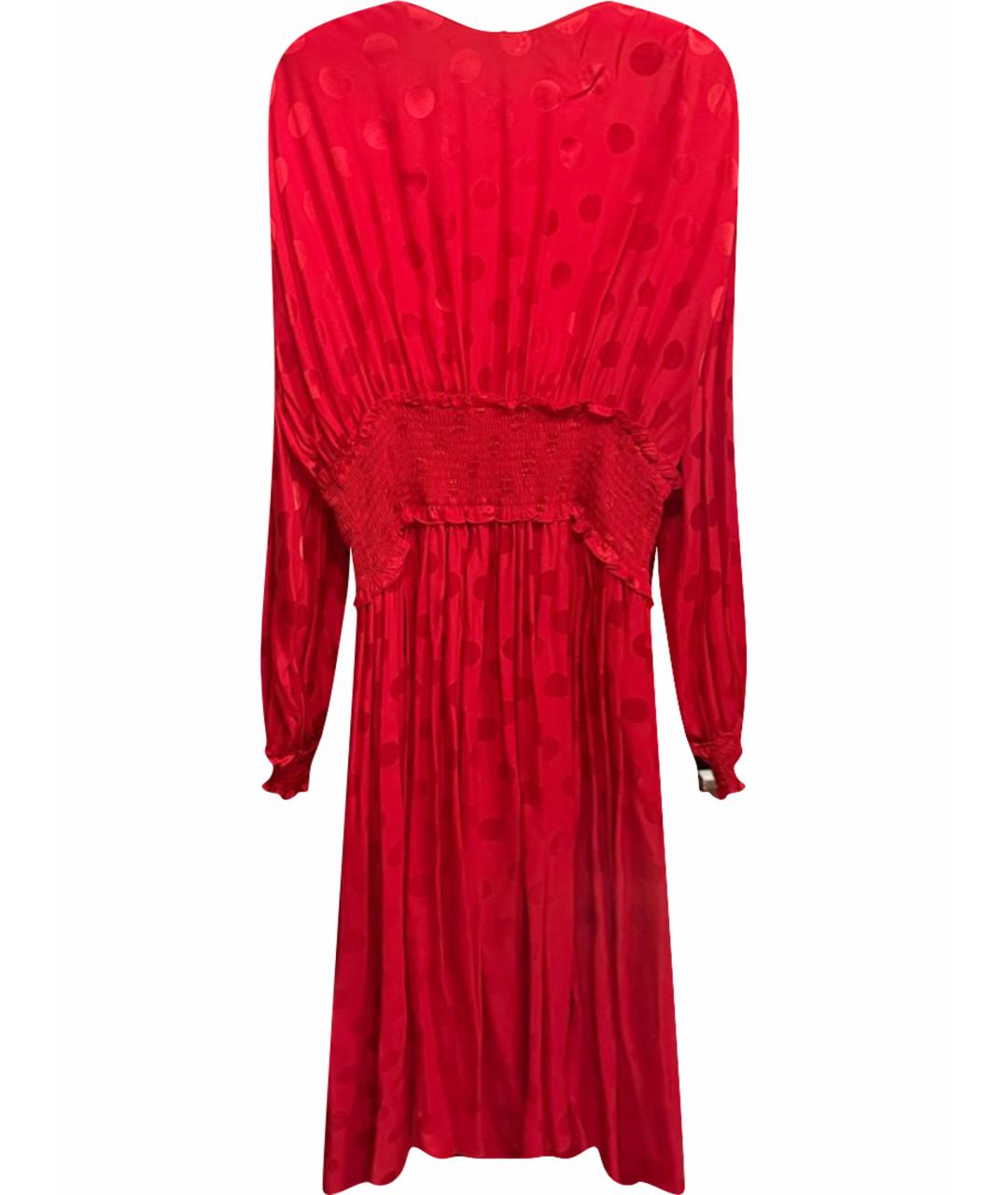 DOLCE&GABBANA Красное шифоновое коктейльное платье, фото 1