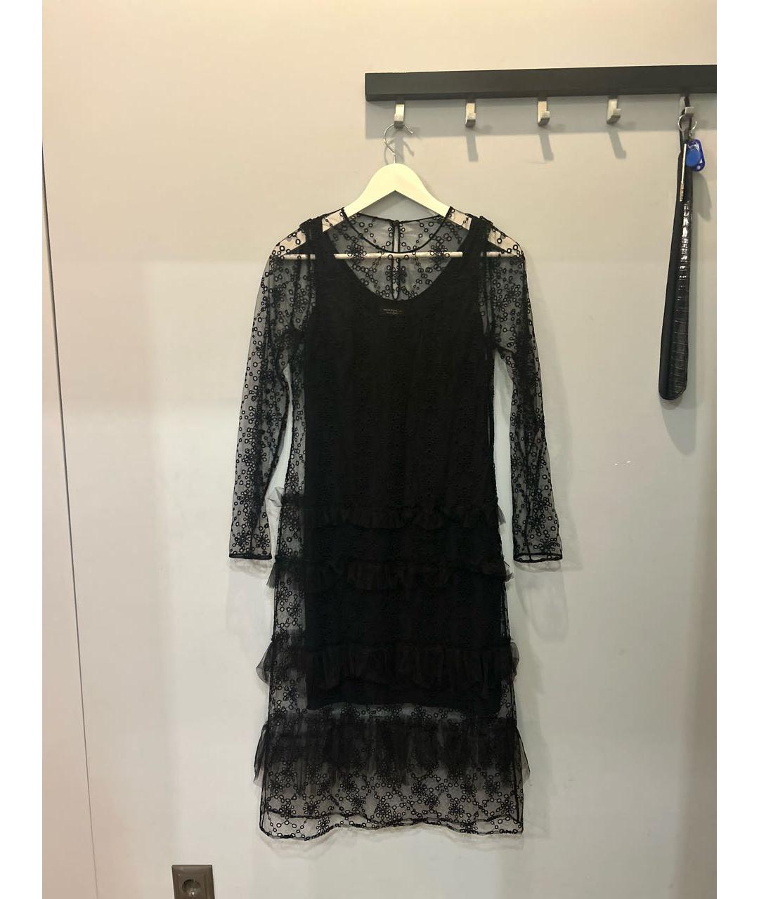 BURBERRY Черное хлопковое вечернее платье, фото 7