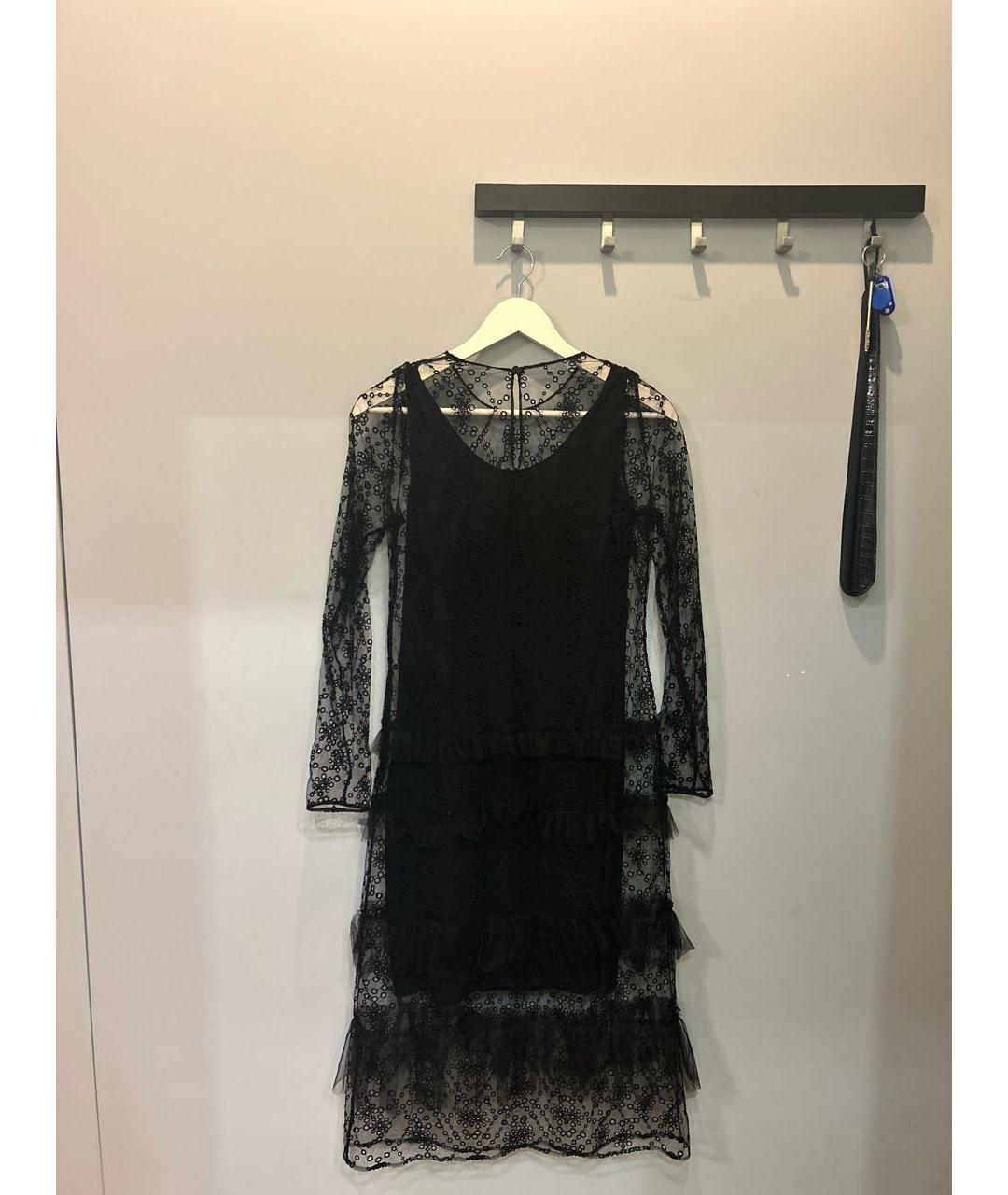 BURBERRY Черное хлопковое вечернее платье, фото 2