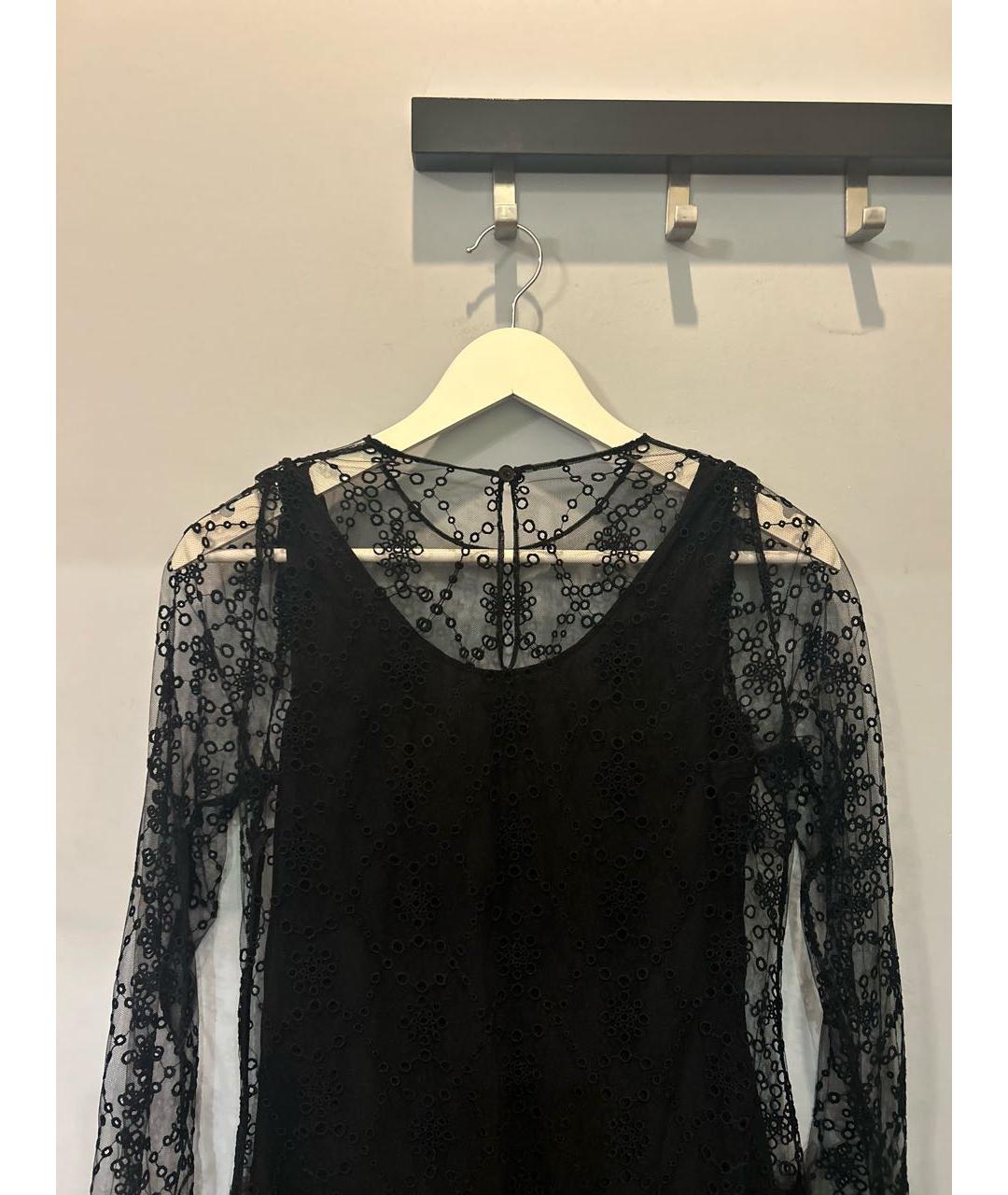 BURBERRY Черное хлопковое вечернее платье, фото 3