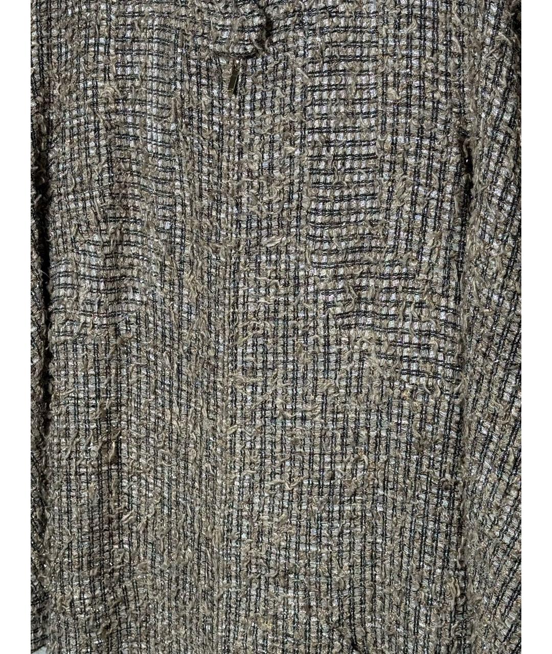 CHANEL Бежевое шерстяное повседневное платье, фото 4