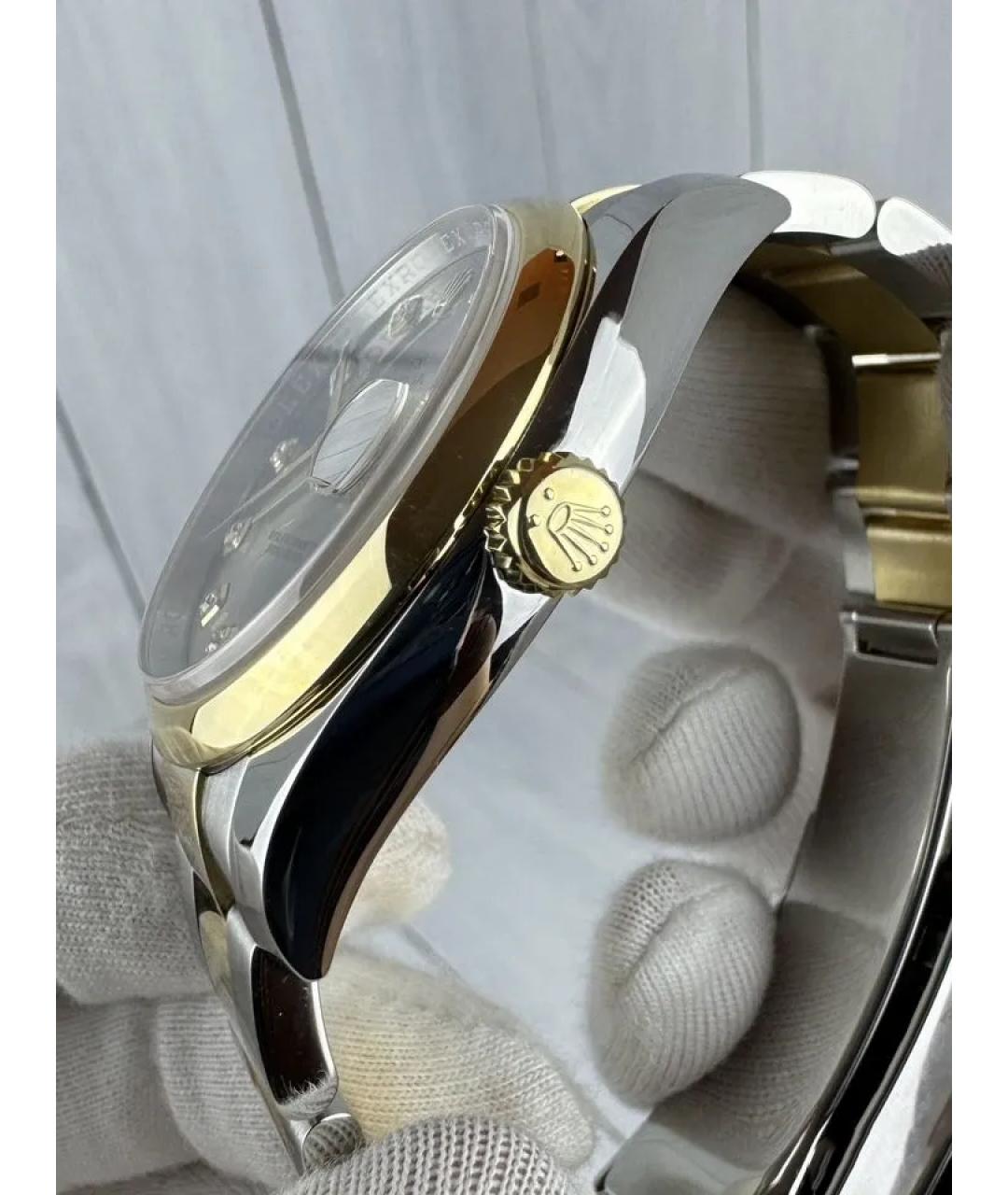 ROLEX Серые часы из желтого золота, фото 4