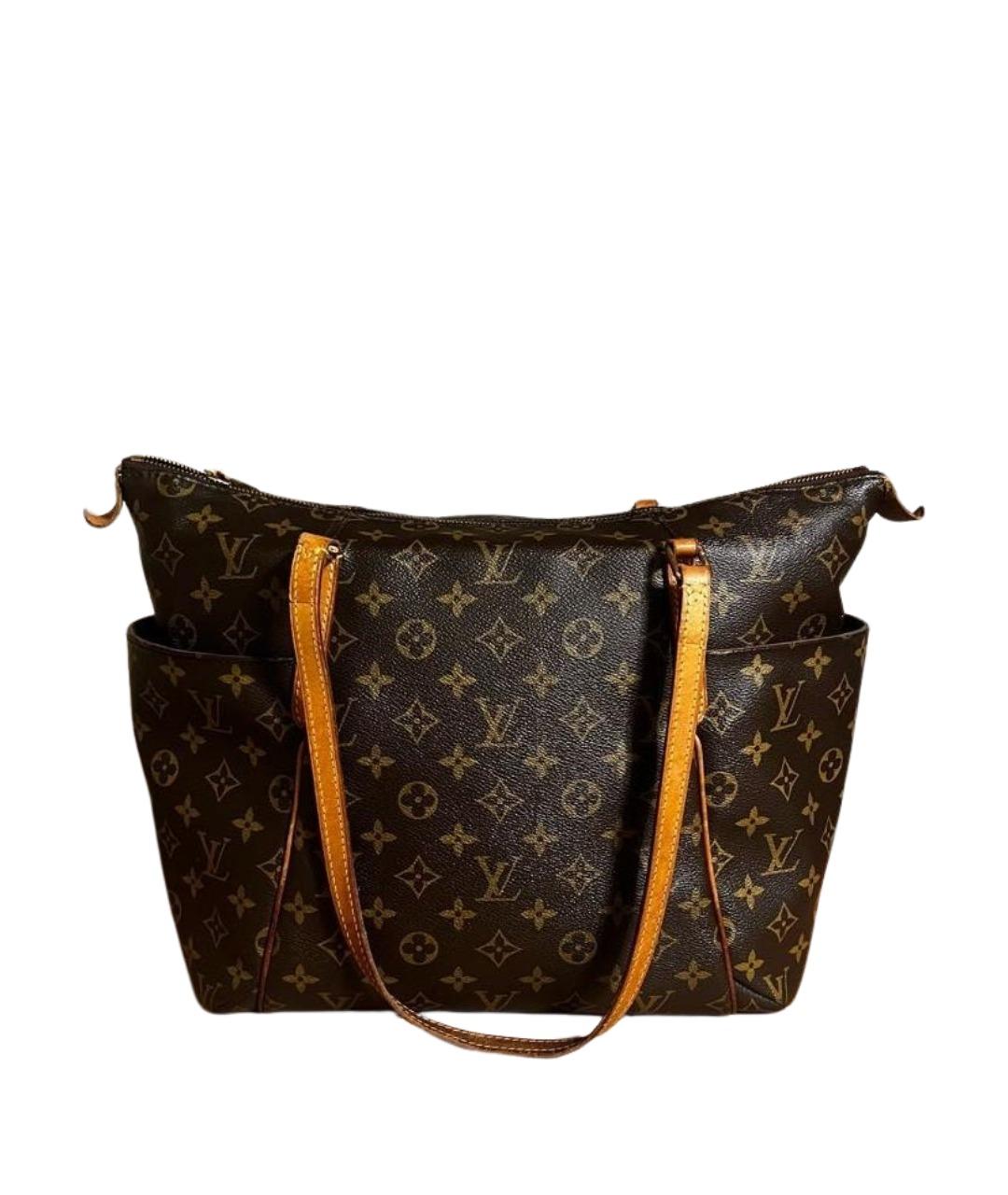 LOUIS VUITTON Коричневая кожаная сумка тоут, фото 1