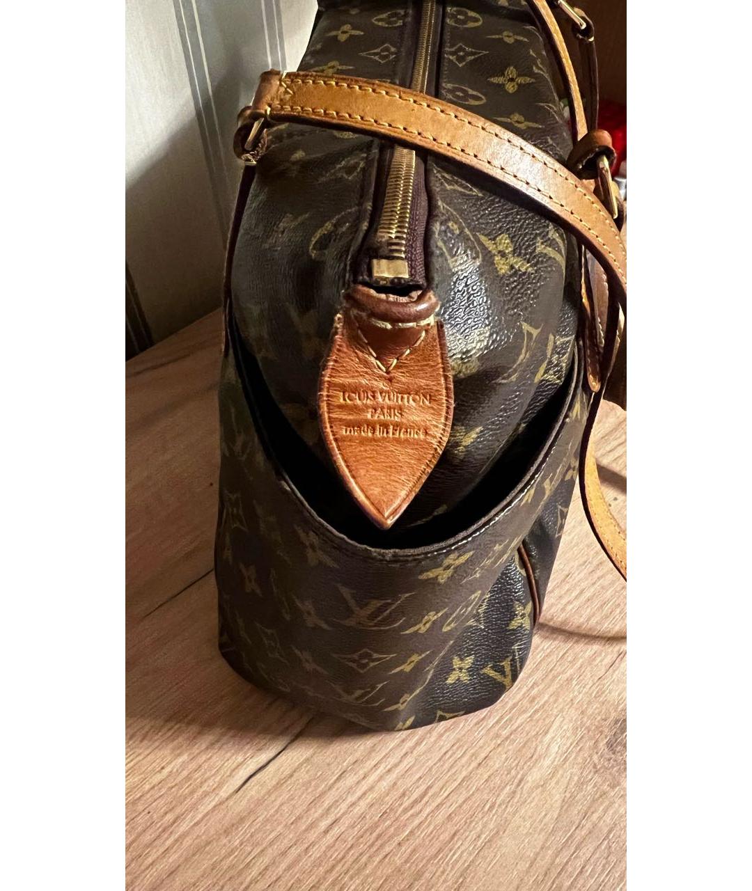 LOUIS VUITTON Коричневая кожаная сумка тоут, фото 6