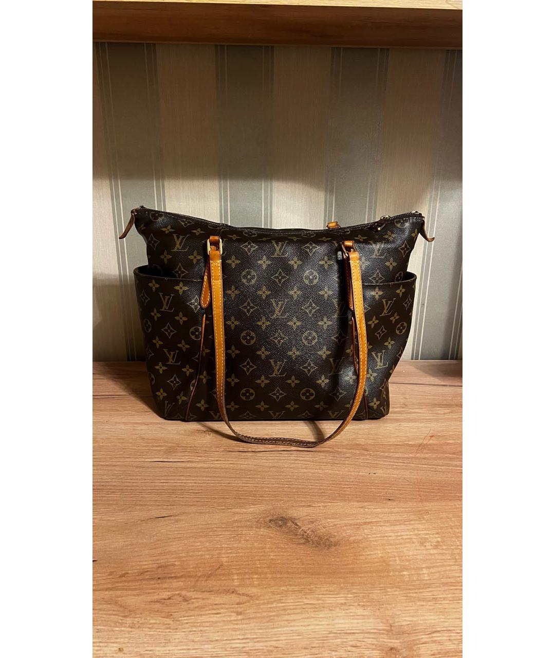 LOUIS VUITTON Коричневая кожаная сумка тоут, фото 2