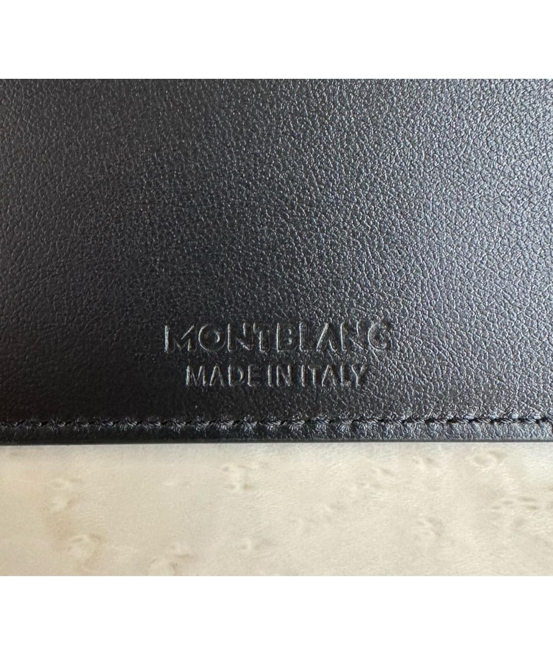 MONTBLANC Черный кожаный кошелек, фото 6