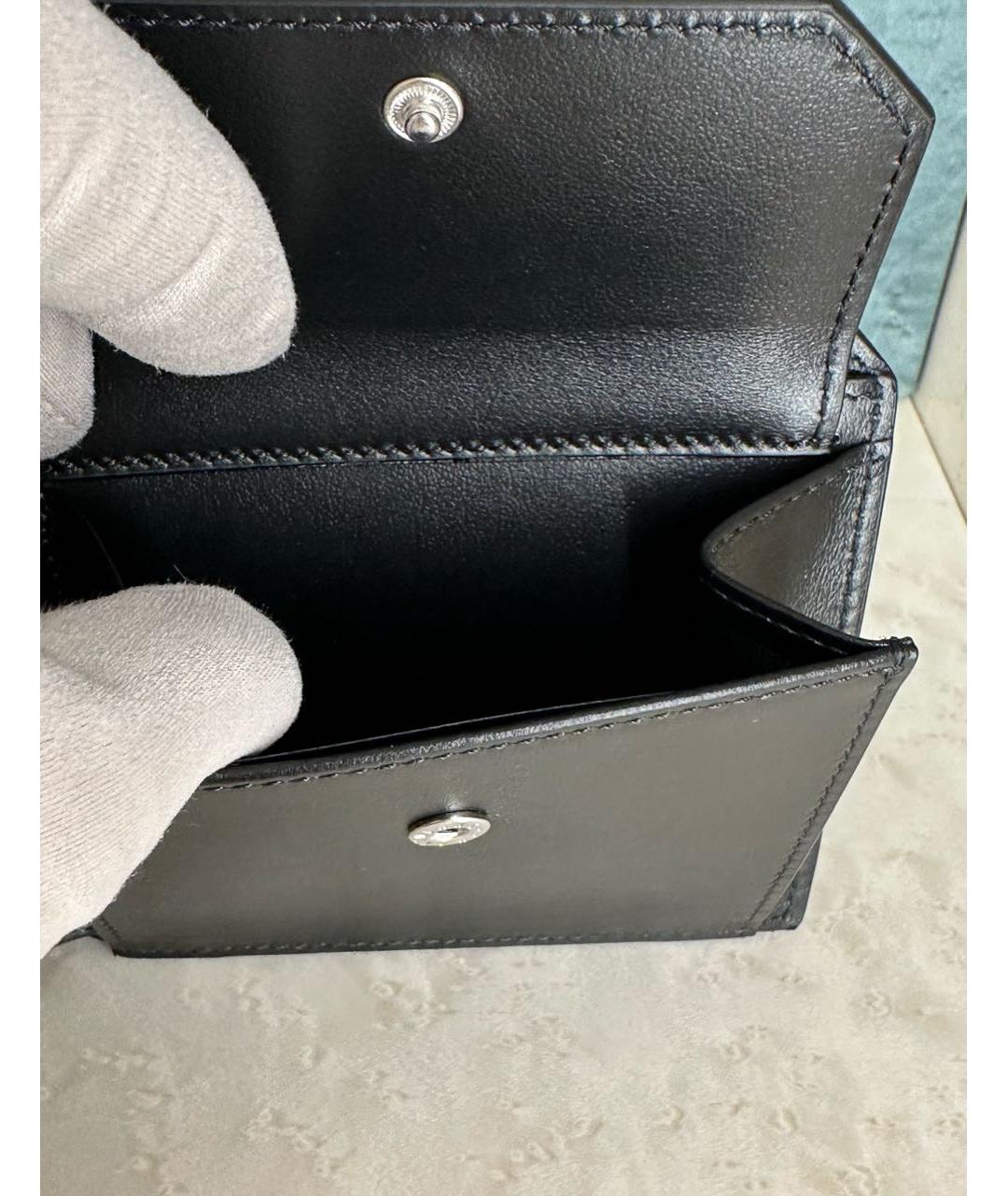 MONTBLANC Черный кожаный кошелек, фото 5