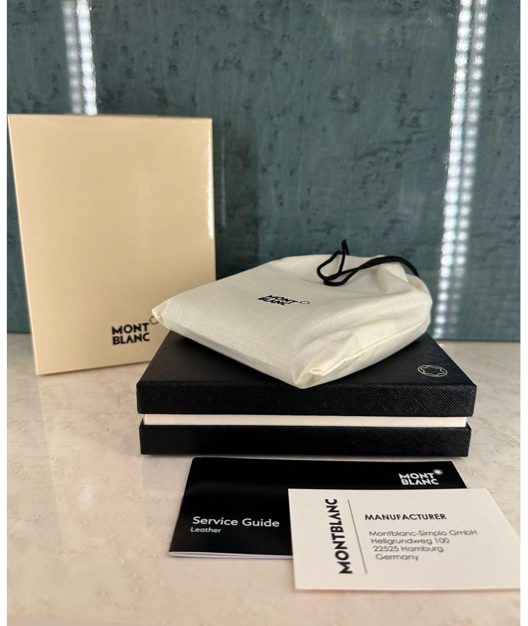 MONTBLANC Черный кожаный кошелек, фото 8