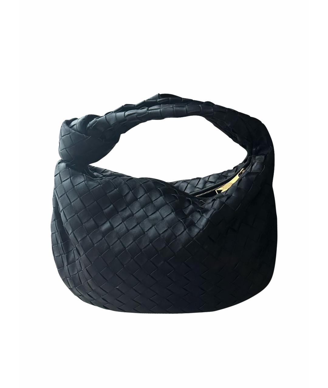 BOTTEGA VENETA Темно-синяя кожаная сумка с короткими ручками, фото 1