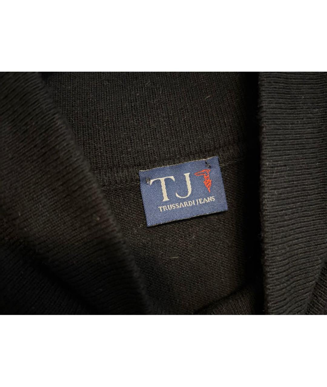 TRUSSARDI JEANS Черная футболка, фото 4