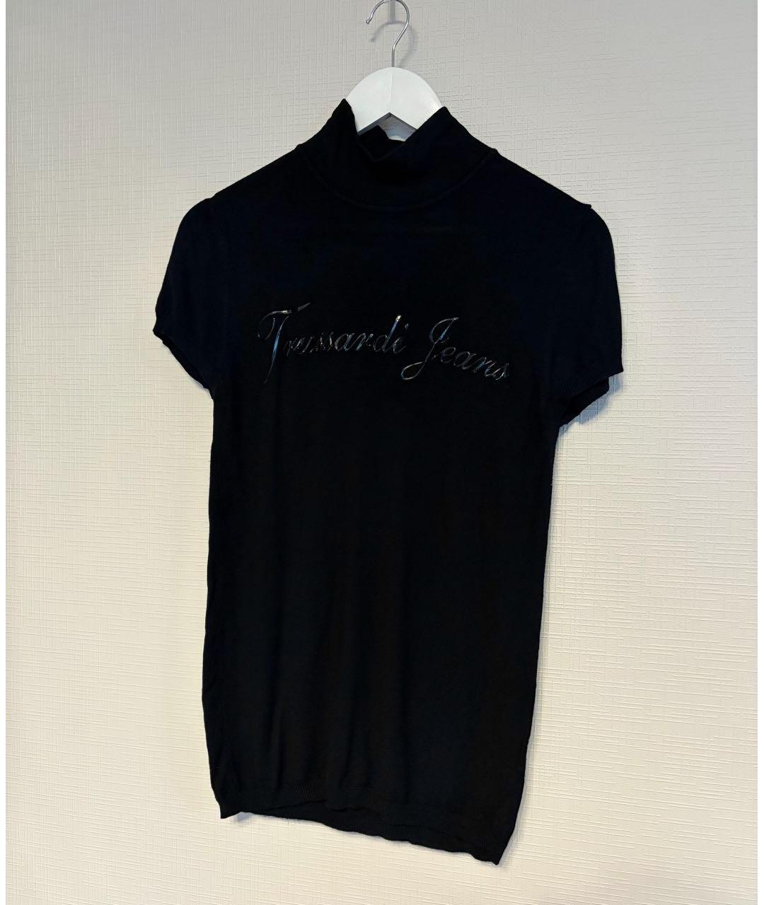 TRUSSARDI JEANS Черная футболка, фото 5