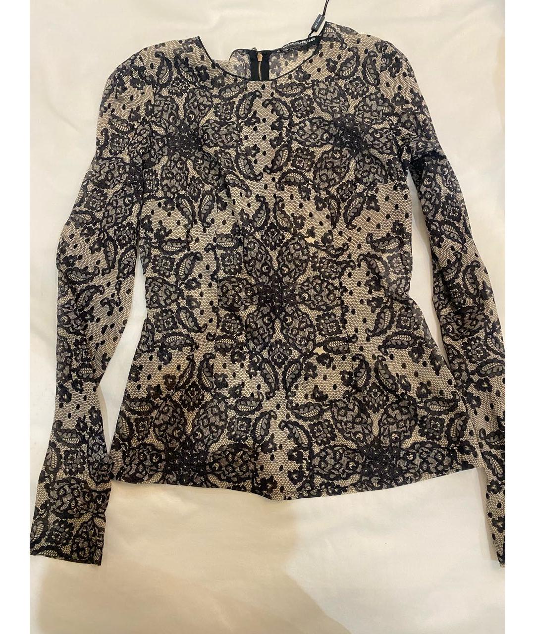 DOLCE&GABBANA Черная шелковая блузы, фото 5