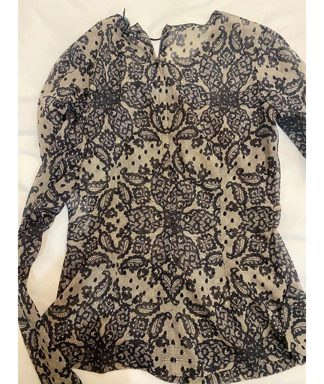 DOLCE&GABBANA Черная шелковая блузы, фото 2