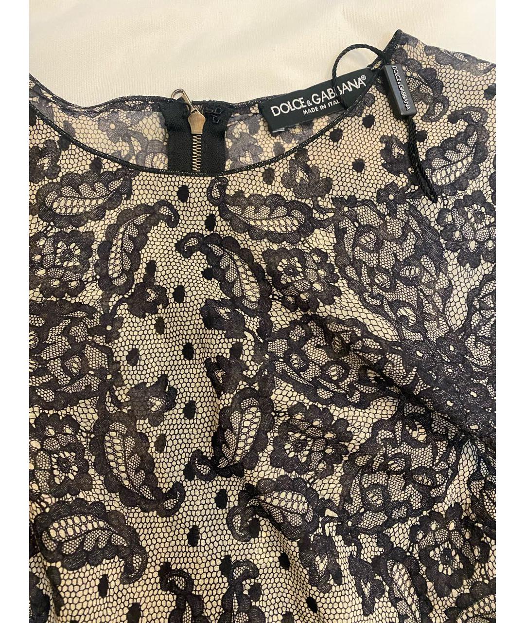 DOLCE&GABBANA Черная шелковая блузы, фото 3