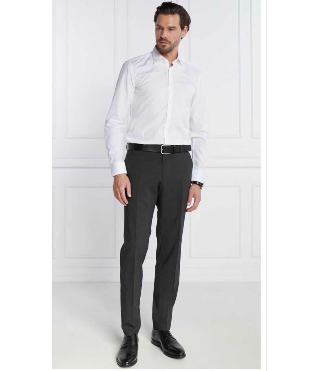 HUGO BOSS Антрацитовые повседневные брюки, фото 8
