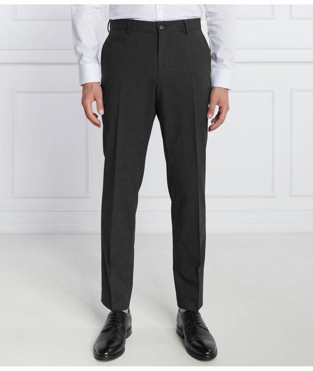 HUGO BOSS Антрацитовые повседневные брюки, фото 6