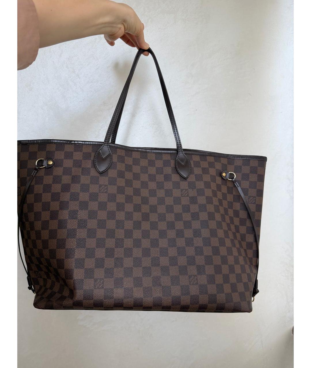 LOUIS VUITTON Коричневая сумка тоут, фото 9