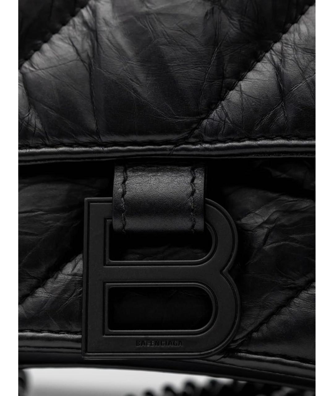 BALENCIAGA Черная кожаная сумка тоут, фото 6