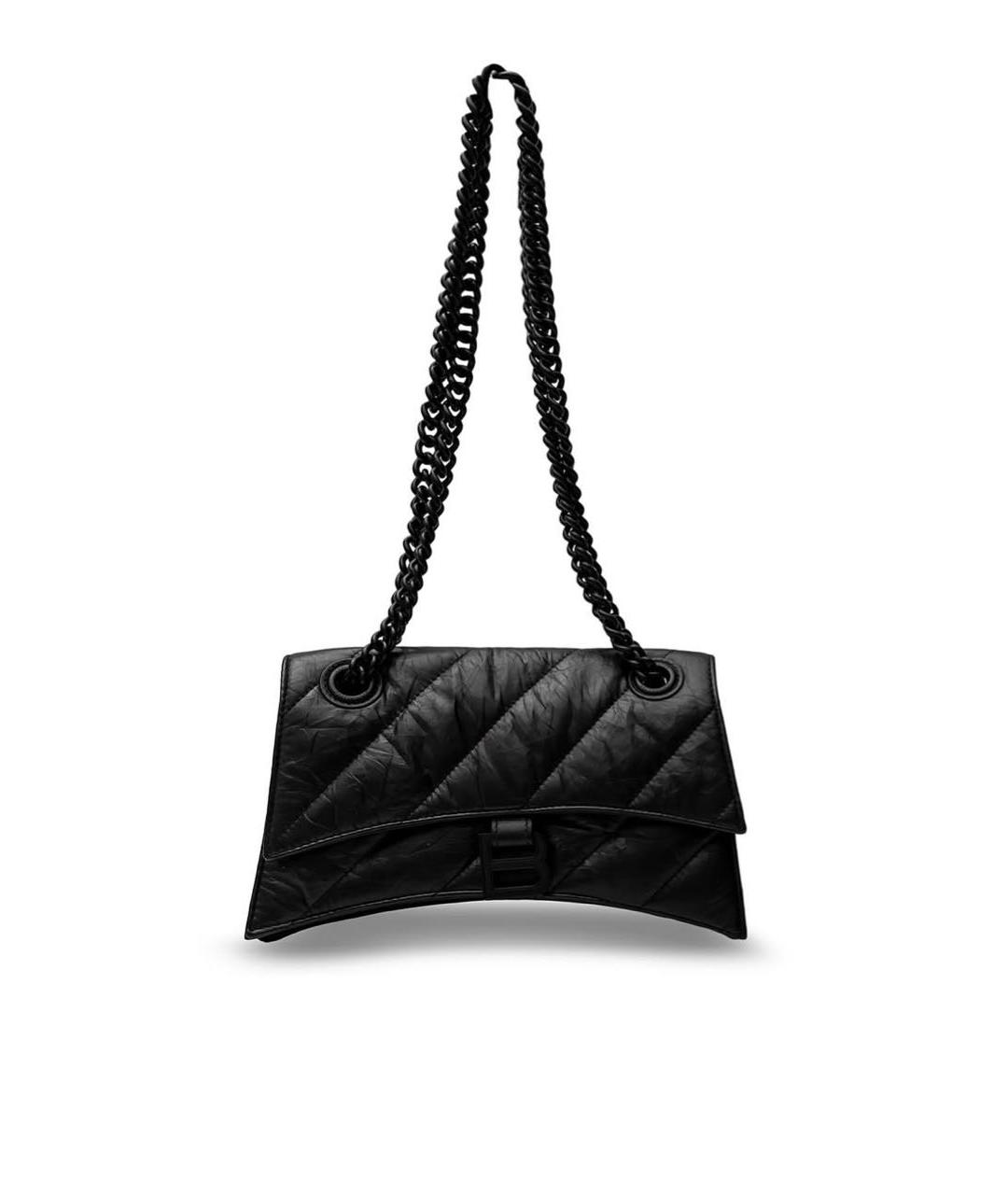 BALENCIAGA Черная кожаная сумка тоут, фото 4