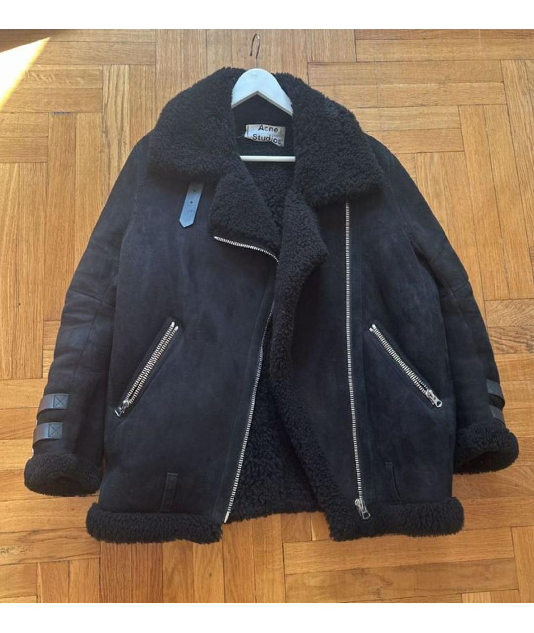 ACNE STUDIOS Черная замшевая дубленка, фото 3