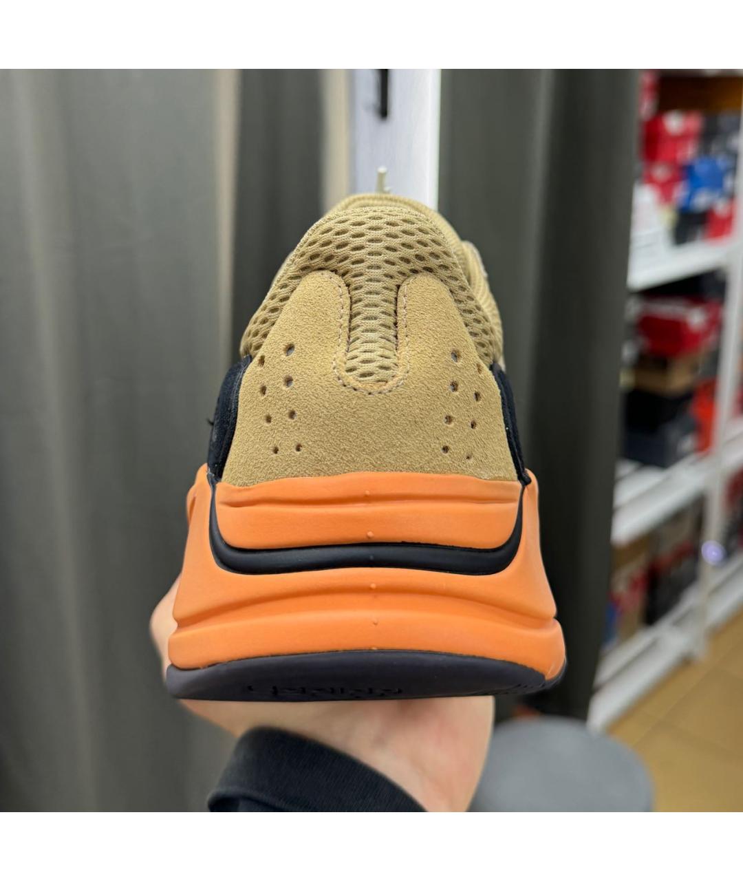 ADIDAS YEEZY Оранжевое замшевые низкие кроссовки / кеды, фото 7