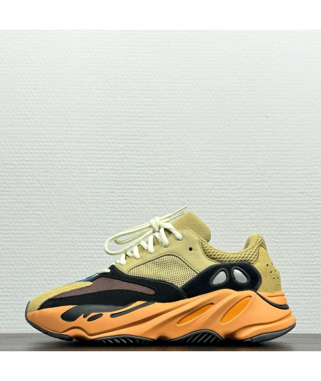 ADIDAS YEEZY Оранжевое замшевые низкие кроссовки / кеды, фото 9