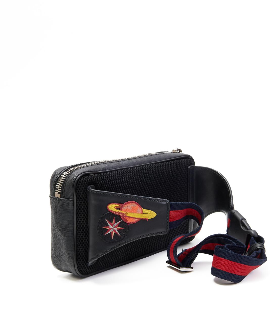 GUCCI Черная кожаная барсетка, фото 3