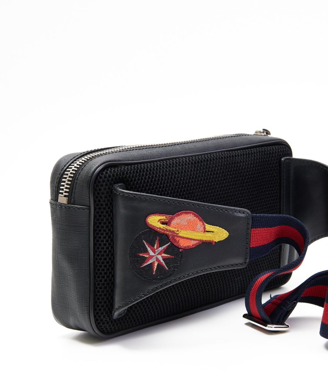 GUCCI Черная кожаная барсетка, фото 4