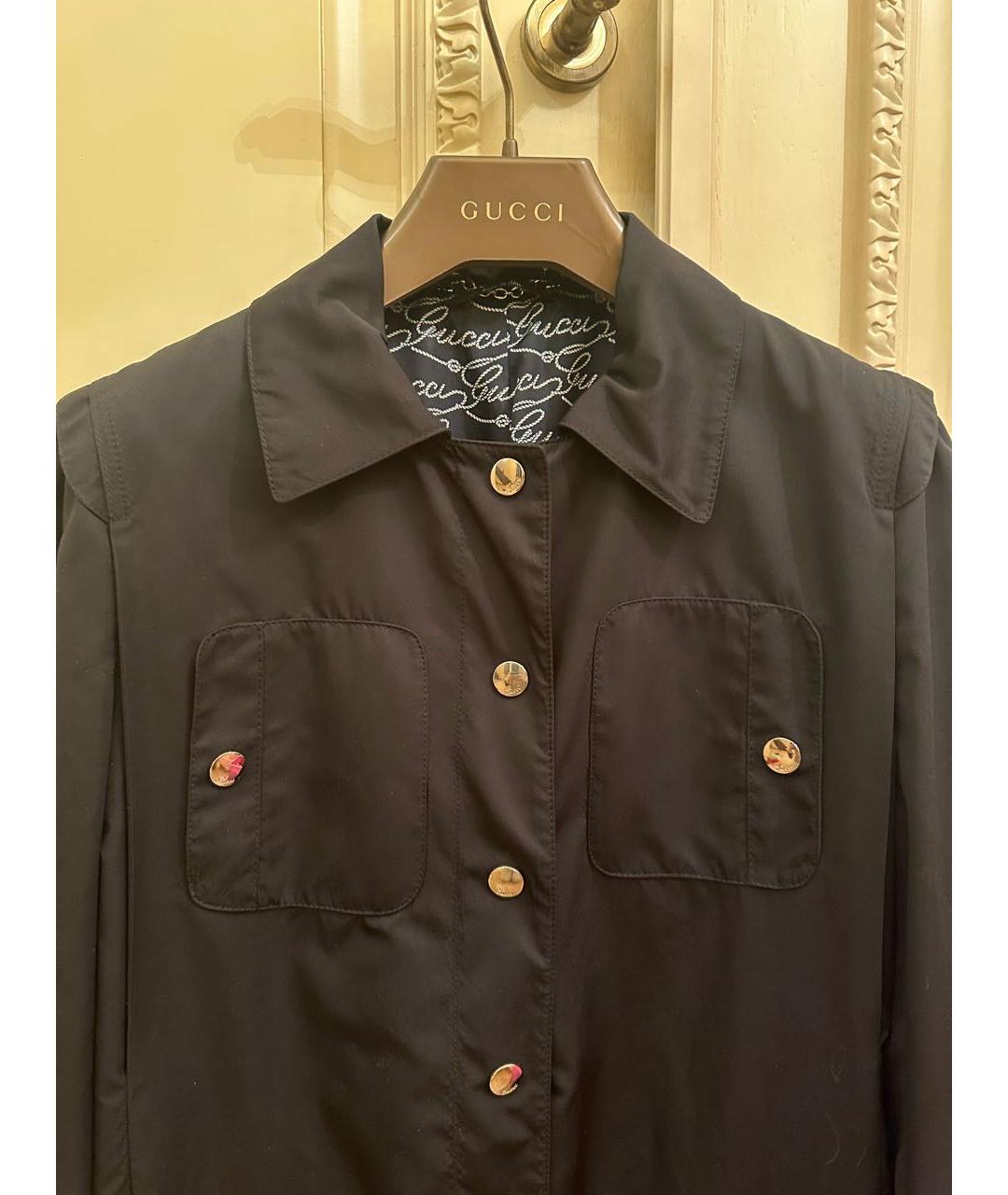 GUCCI Черная полиуретановая парка, фото 4
