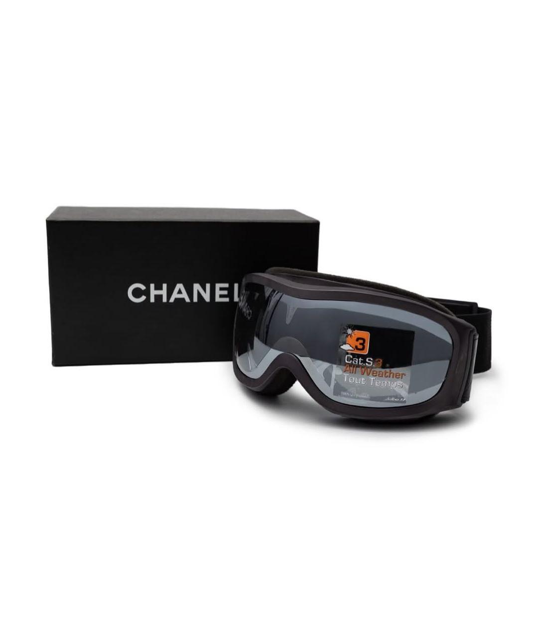 CHANEL Черные пластиковые солнцезащитные очки, фото 4