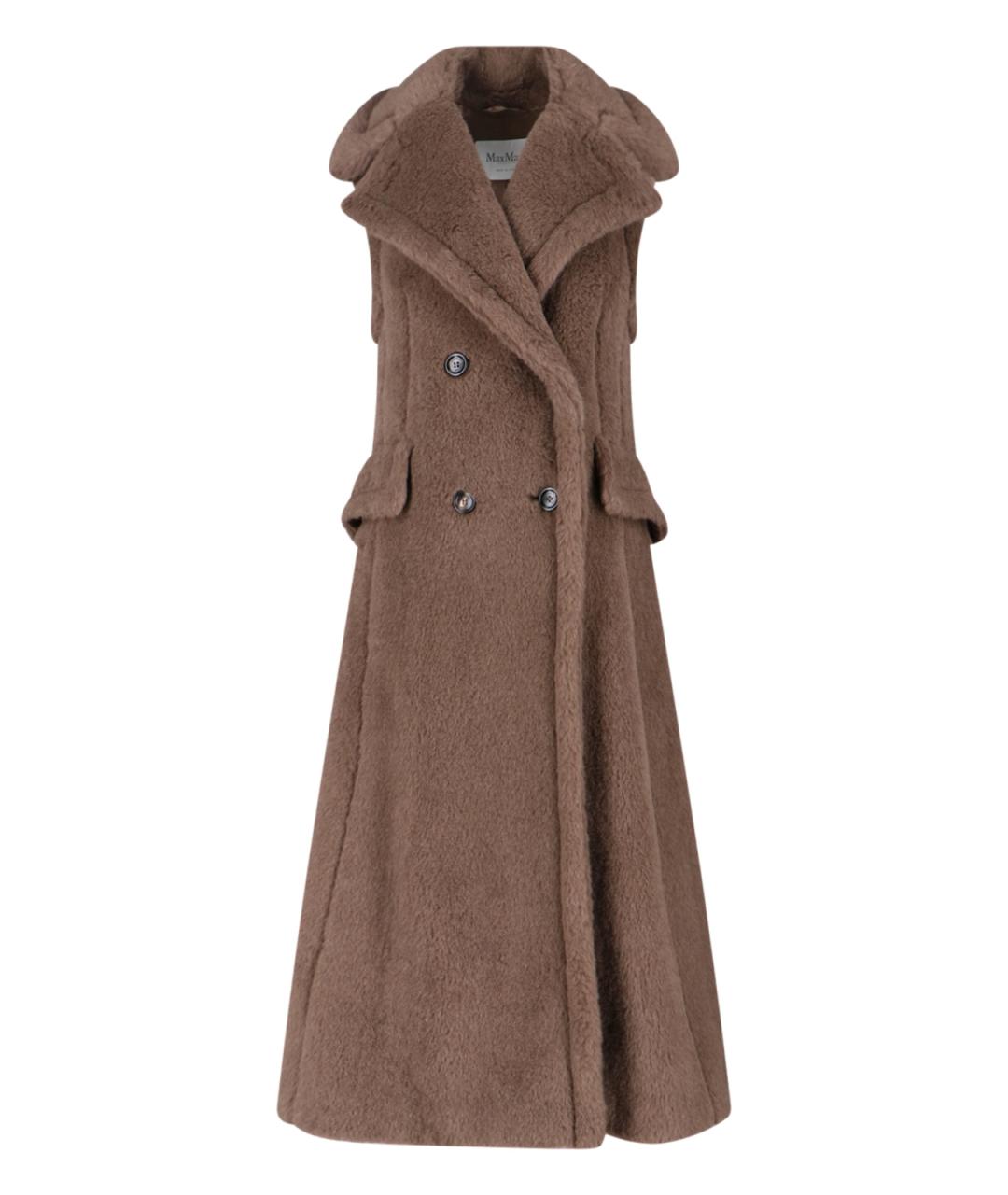 MAX MARA Коричневый шерстяной жилет, фото 1
