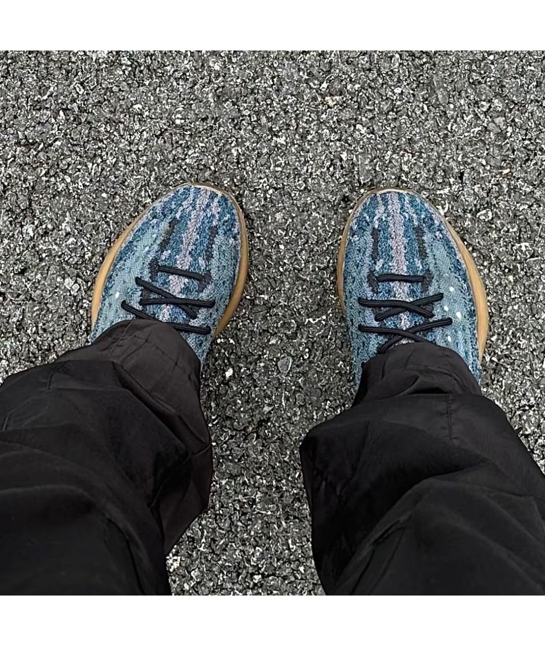 ADIDAS YEEZY Темно-синие низкие кроссовки / кеды, фото 8