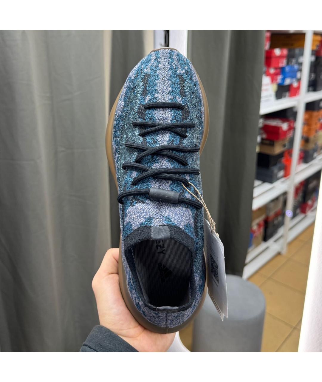 ADIDAS YEEZY Темно-синие низкие кроссовки / кеды, фото 3