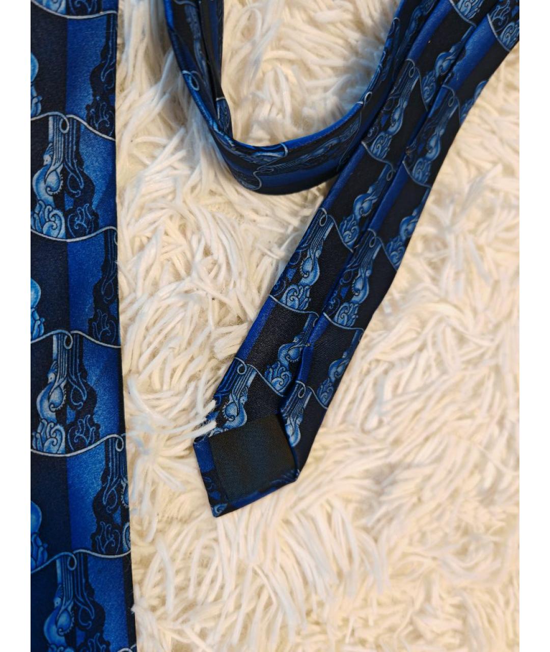LANVIN Синий шелковый галстук, фото 7